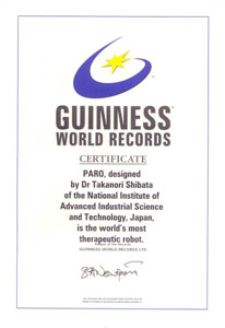 Photo of Guinness World Record Certificate.