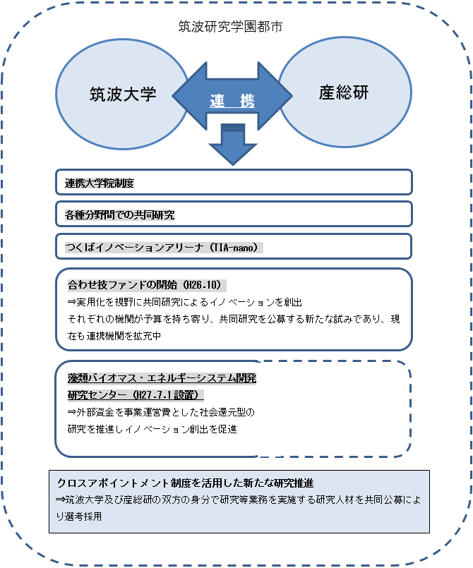 筑波大学・産総研との連携図