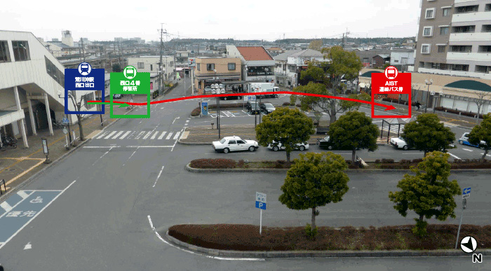 荒川沖駅連絡便降車場写真