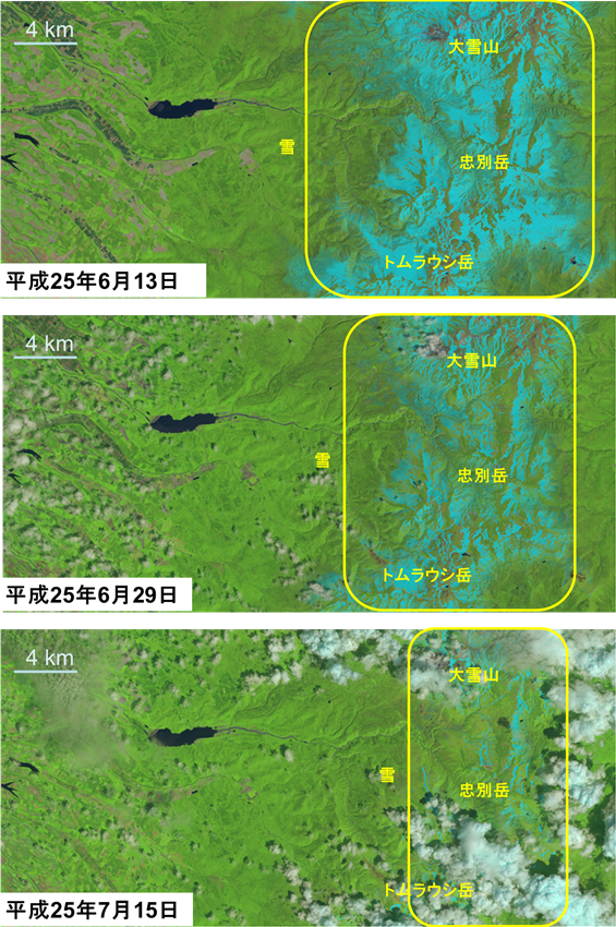 時系列画像を使った環境変化監視の例（2）画像