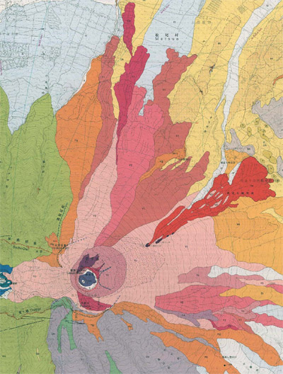 「岩手火山」の火山地質図