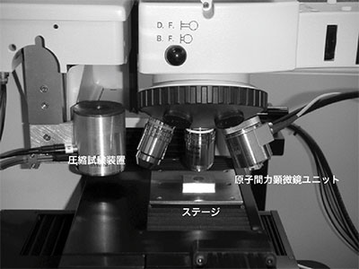 微粒子圧縮試験装置の写真
