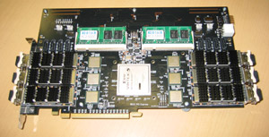 拡張可能60ギガbps光通信FPGAボードの写真