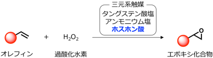 モデルとしたエポキシ化反応図