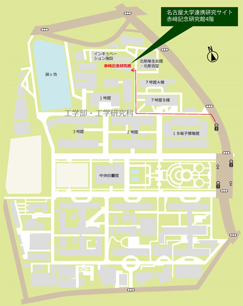 名古屋大学東山キャンパス（西側）図