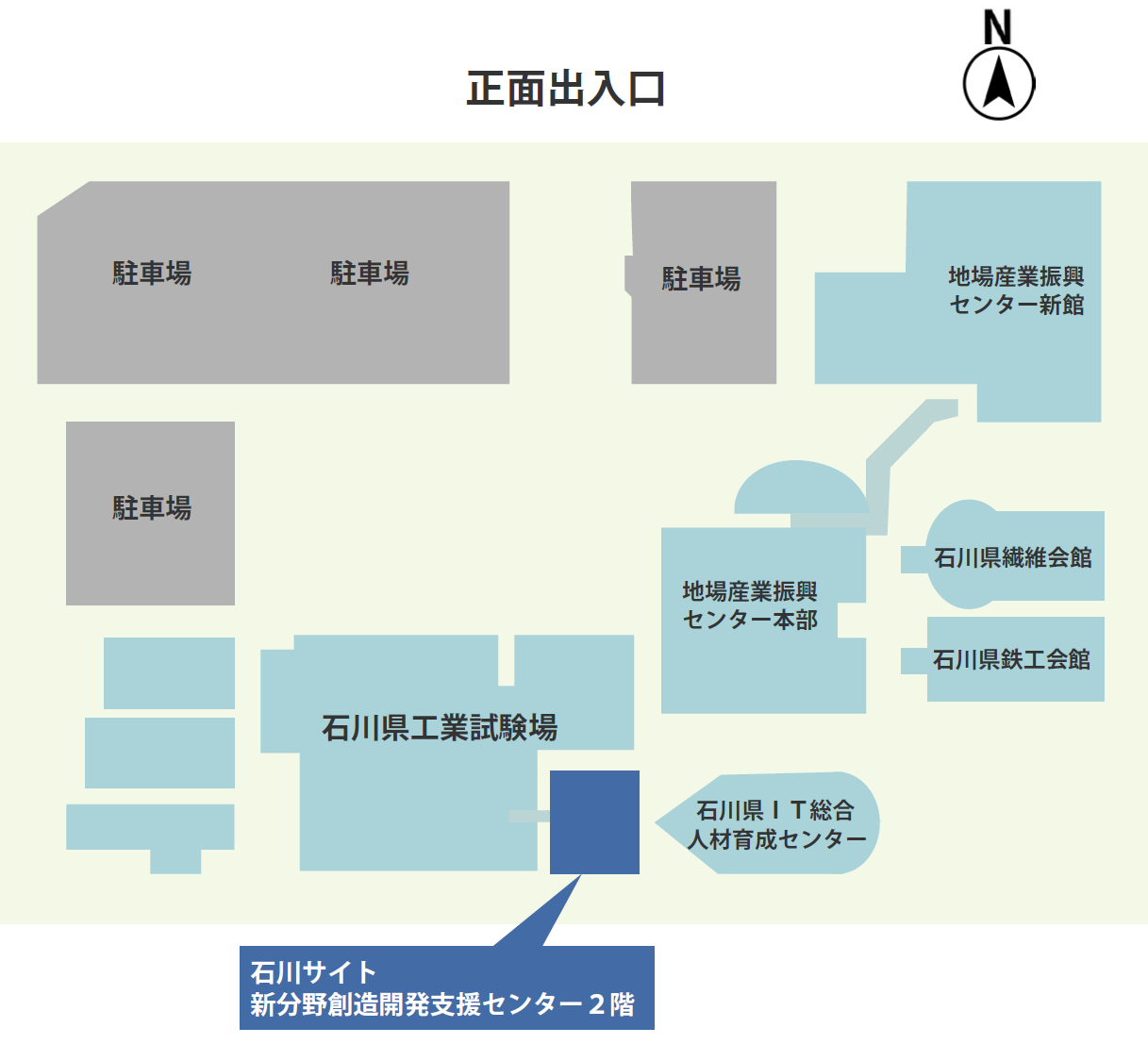 産業振興ゾーンの案内図