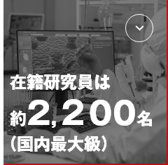 常勤研究員は約2,300名(国内最大級)