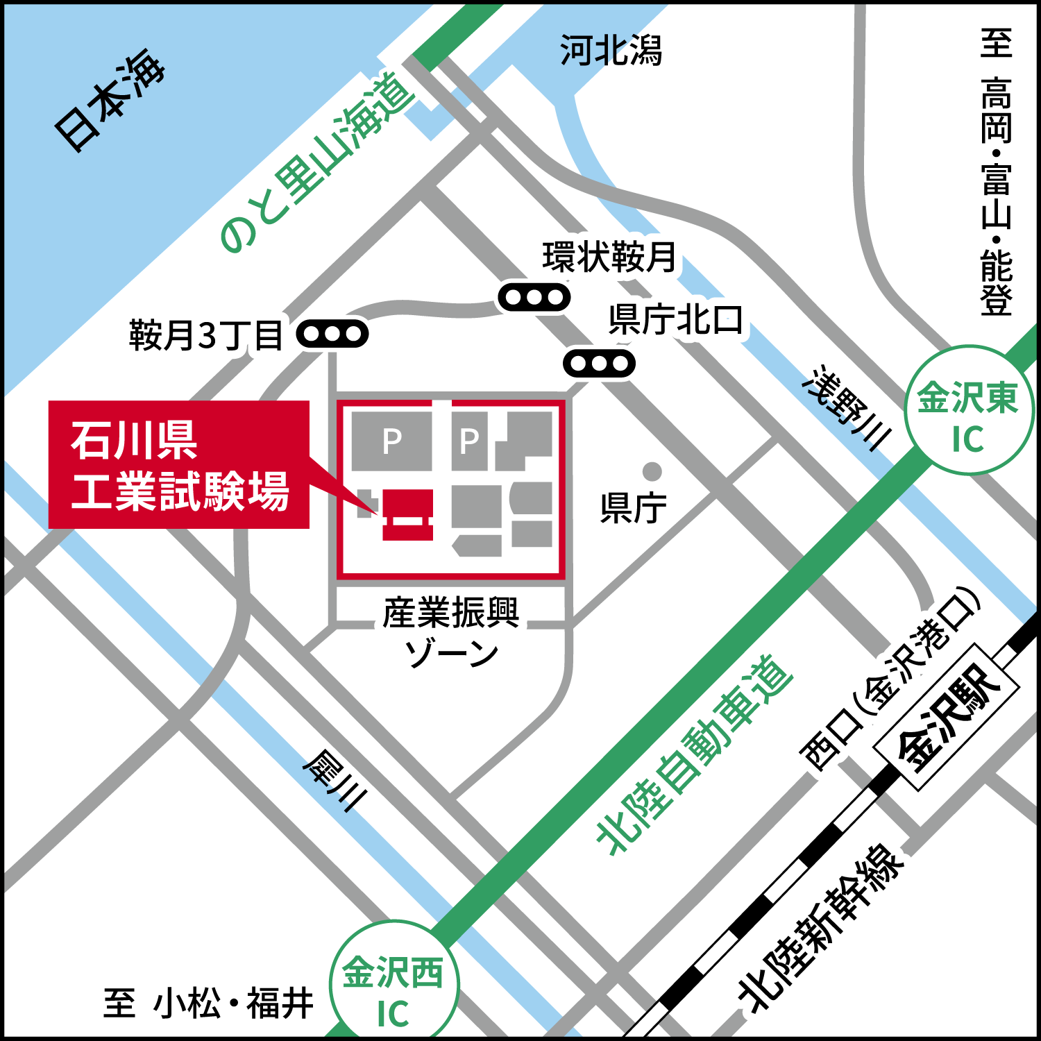 石川サイト周辺地図