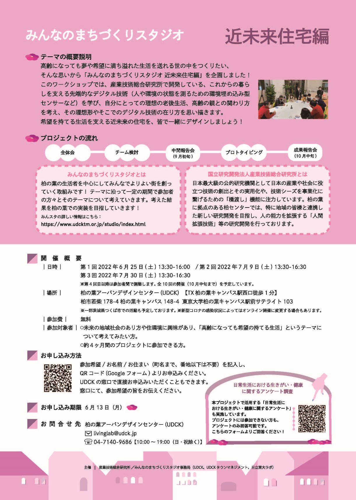 みんなのまちづくりスタジオ 近未来住宅編 チラシ裏面情報