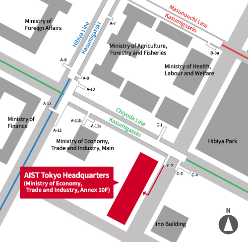 AIST Tokyo Headquarters Map Image