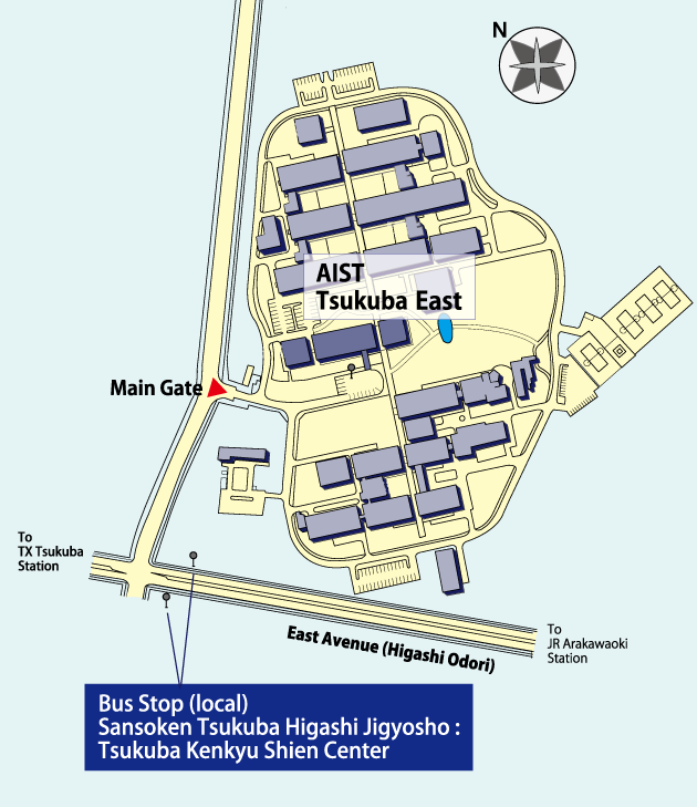 AIST Tsukuba West Guide Map