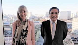 Photo: H.E. Ms. Ina Lepel the Ambassador of Germany and Mr. ISHIMURA the President of AIST