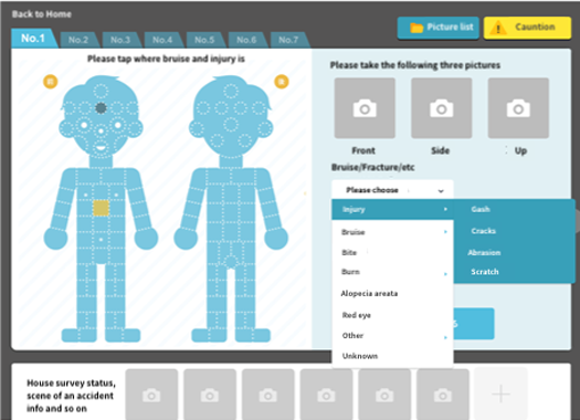 Figure: Screen from the AiCAN application