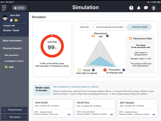 Figure2: Screen from the AiCAN application