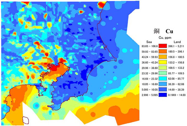 東京湾の銅の化学図のイメージ