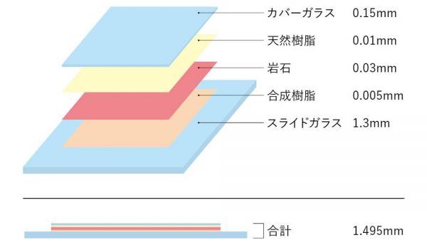 薄片の構造の模式図