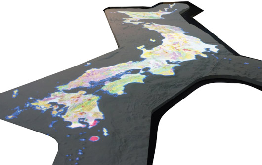 平成30年3月1日より一般公開される日本列島大型立体地質図