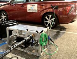 可搬型マスターメーター法による水素計量精度検査装置の画像