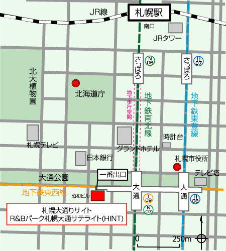 札幌大通りサイト周辺地図画像