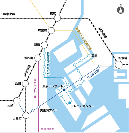 臨海副都心センター広域路線図