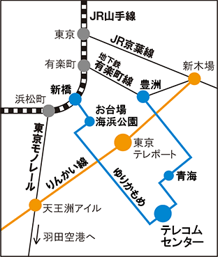 臨海副都心センター広域路線図