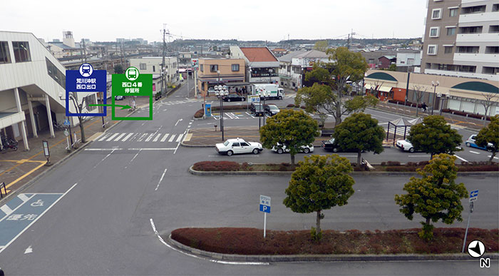 荒川沖駅連絡便降車場写真