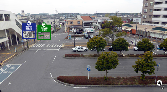 荒川沖駅連絡便降車場写真