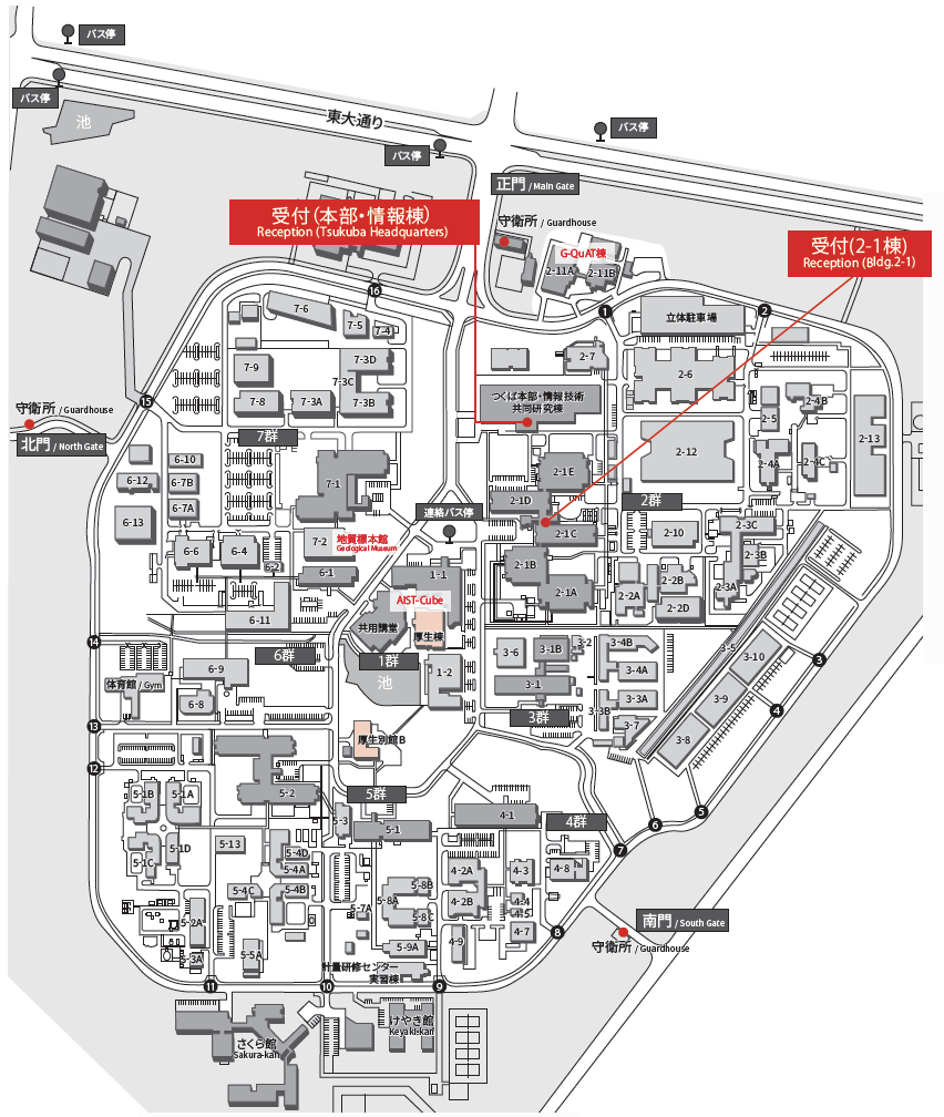 つくば中央　構内案内図