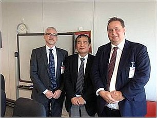Wayner_NRC副理事長、宮崎国際部長、Hordy_NRC国際部長の写真