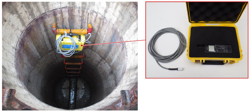 流水音解析による下水道検査の写真