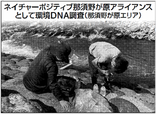 ネイチャーポジティブ那須野が原アライアンスとして環境DNA調査の様子