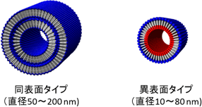 有機ナノチューブの図