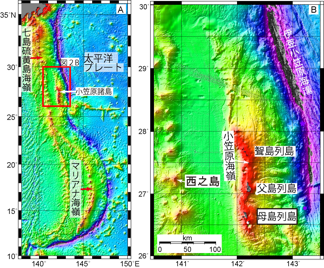 小笠原諸島の位置を示す図