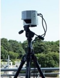 レーザーレーダーによる計測および解析の使用機材写真