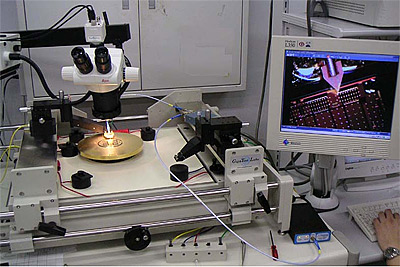 気特性評価実験の様子の写真