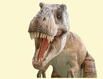 ティラノサウルス型ロボットの写真