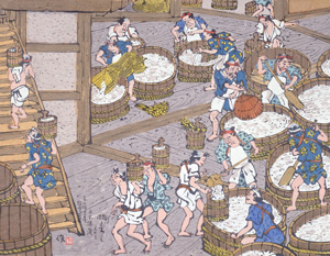 江戸時代の酒づくりの図