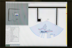 レーザー距離センサにより作成された地図の写真
