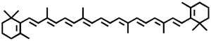 βカロテンの化学構造図