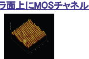 原子間力顕微鏡で測定されたイオン注入で形成されたPウエル表面の図