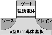 MFISゲート積層構造をもつnチャネル型の図