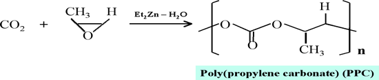 ポリ(プロピレンカーボネート)の構造図