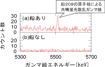 Ge半導体検出器で計測したエネルギースペクトルの一部の図