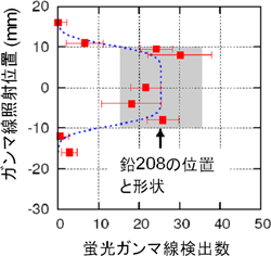 取得された鉛ブロックの位置と形状図