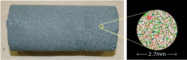 東部南海トラフのメタンハイドレート層から採取した天然試料と微小領域のＸ線ＣＴスキャン像