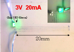 LIJ法によるLEDチップの点灯試験の図