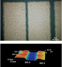 現行の結晶シリコン太陽電池用銀ペーストの構造画像