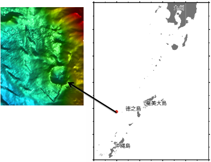 海底火山活動発見場所の画像