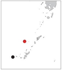 海洋地質調査の実施場所の図
