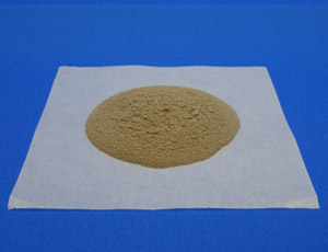 今回開発した表面ポリオール還元法で作製したディーゼル酸化触媒の写真